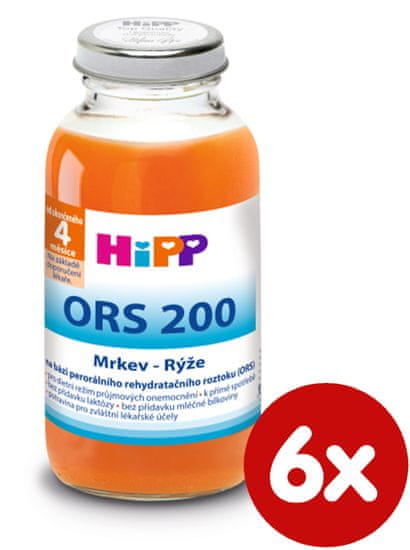 HiPP ORS - mrkvovo ryžový odvar - 6x 200 ml