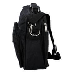 Bellugio Praktická látková pánska pracovná taška Milan, čierna