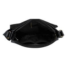 Paolo Bags Praktická a módne univerzálna veľká koženková taška s chlopňou Berta, čierna