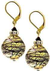 Lampglas Luxusná súprava šperkov Golden Tiger z perál Lampglas s 24 karátovým zlatom CQ5 (náhrdelník, náušnic
