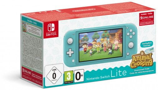 Nintendo Switch Lite, tyrkysová + Animal Crossing: New Horizons (NSH130)