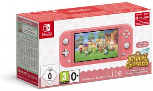Nintendo Switch Lite, ružová + Animal Crossing: New Horizons (NSH125)