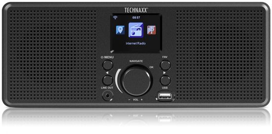 Technaxx Internetové stereo rádio (TX-153), čierna