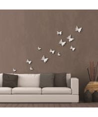 Crearreda Nástenná 3D dekorácie Crearreda SD White Butterflies 24001 Bieli motýle