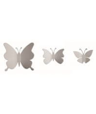 Crearreda Nástenná 3D dekorácie Crearreda SD White Butterflies 24001 Bieli motýle