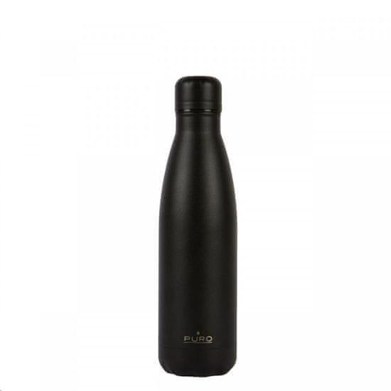 Puro ICON fľaša z nerezovej ocele, double wall, 500ml čierna