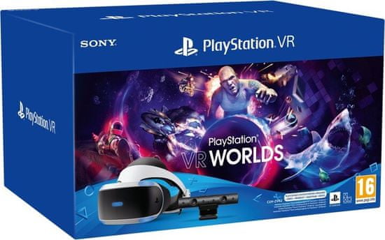 SONY PlayStation VR v2 + Kamera v2 + PS5 adaptér + VR Worlds (PS719809395)