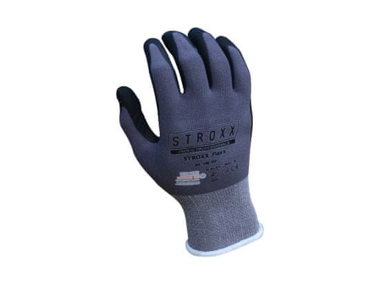 STROXX Pracovné rukavice STROXX Flexx šedočierne veľ.9