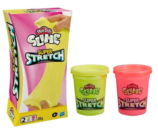 Play-Doh Super naťahovacie plastelína žltá/ružová