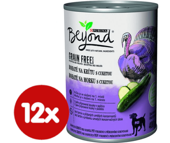 BEYOND GRAIN FREE dog morka 12x400 g