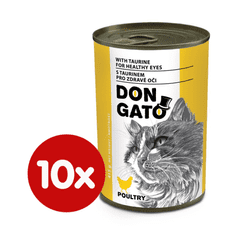 Dibaq DON GATO konzerva mačka z hydiny 10x415 g