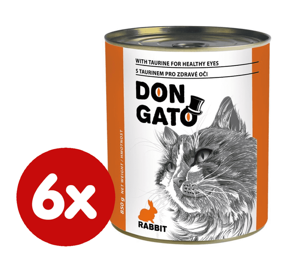 Dibaq DON GATO konzerva mačka králik 6x850 g