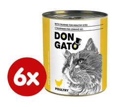 Dibaq DON GATO konzerva mačka z hydiny 6x850 g
