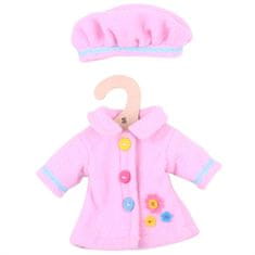 Bigjigs Toys Ružový kabátik s gombíkmi pre bábiku 28 cm