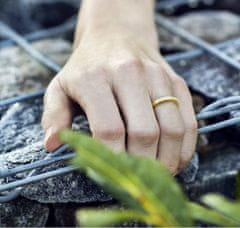 Beneto Pozlátený strieborný prsteň s kryštálmi AGG189 (Obvod 56 mm)