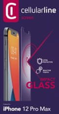 CellularLine Ochranné tvrdené sklo Second Glass Ultra pre Apple iPhone 12 Pro Max TEMPGLASSIPH12PRM
