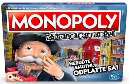 HASBRO Monopoly pre všetkých, ktorí neradi prehrávajú - SK