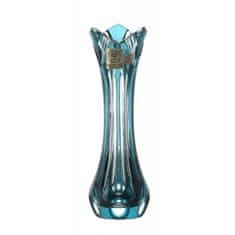Caesar Crystal Krištáľová váza Lotos I, farba azúrová, výška 155 mm