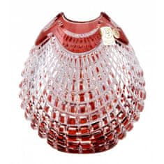 Caesar Crystal Krištáľová váza Quadrus, farba rubínová, výška 135 mm