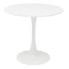 KONDELA Okrúhly jedálenský stôl Reventon 80x75 cm - biela matná