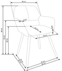 Halmar Jedálenská stolička K283 - béžová