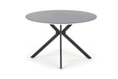 Halmar Okrúhly sklenený jedálenský stôl Avelar - čierna / biela