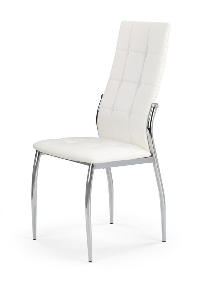 Halmar Jedálenská stolička K209 - biela / chróm
