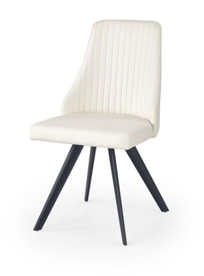 Halmar Jedálenská stolička K206 - biela / čierna