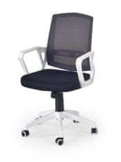 Halmar Kancelárska stolička s podrúčkami Ascot - čierna / biela