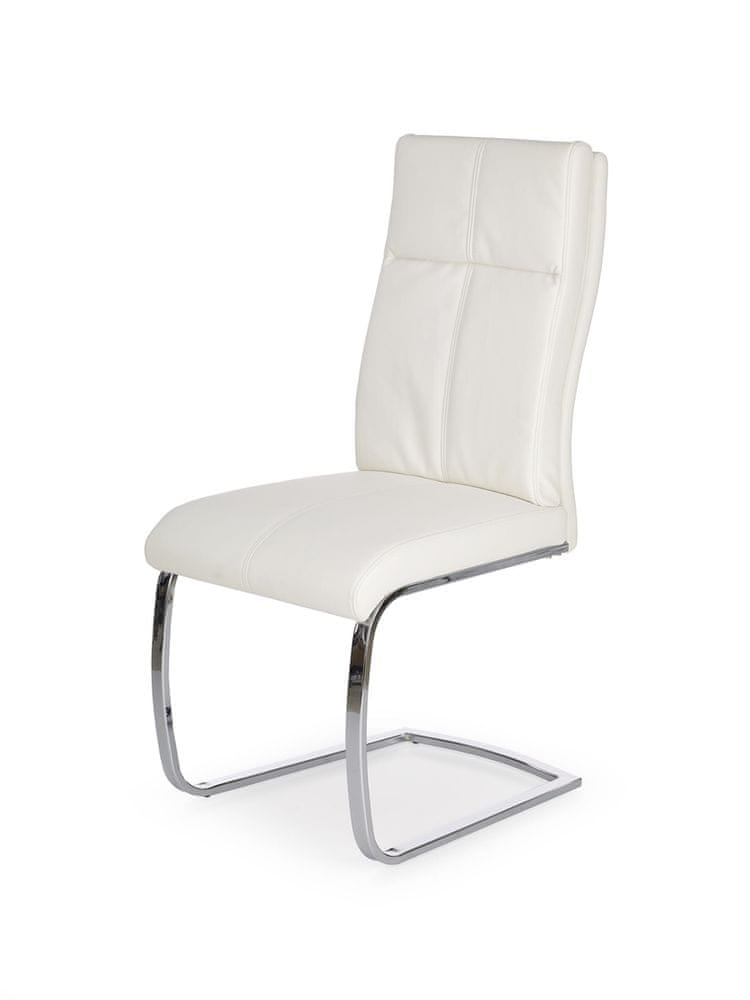 Halmar Jedálenská stolička K231 - biela / chróm
