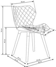 Halmar Jedálenská stolička K277 - sivá / biela