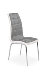 Halmar Jedálenská stolička K186 - sivá / biela