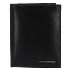 Bellugio Pánska kožená peňaženka na výšku Milota, čierna