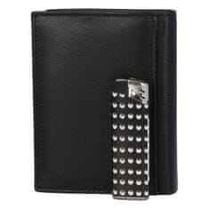 Bellugio Praktická a jednoduchá pánska kožená peňaženka Henrich, čierna
