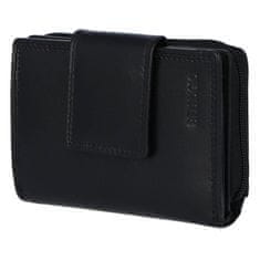Bellugio Menšia a praktická dámska kožená peňaženka Tina, čierna