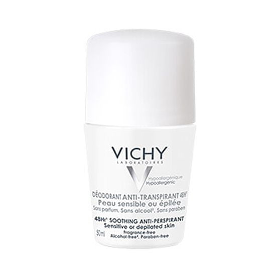 Vichy Deodorant-Antiperspirant 48h roll-on pre citlivú alebo depilovanú pokožku (Soothing Anti-Perspirant)