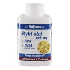MedPharma Rybí olej 1000 mg - EPA + DHA 100 tob. + 7 tob. ZD ARMA