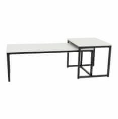 KONDELA Konferenčný stolík (2 ks) Kastler New Typ 2 - matná biela / čierna