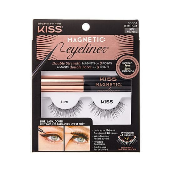 KISS Magnetické umelé riasy s očnými linkami (Magnetic Eyeliner & Lash Kit)