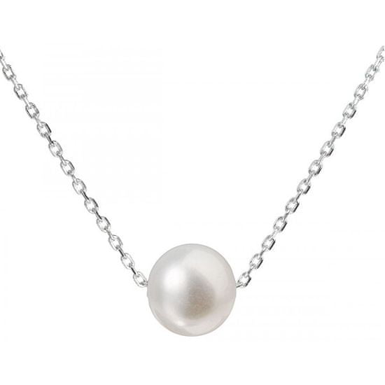 Evolution Group Strieborný náhrdelník s pravou perlou Pavona 22014.1