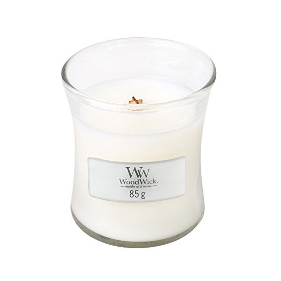Woodwick Vonná sviečka váza White Teak 85 g