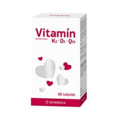 Biomedica Vitamín K2 + D3 + Q10 60 tablet