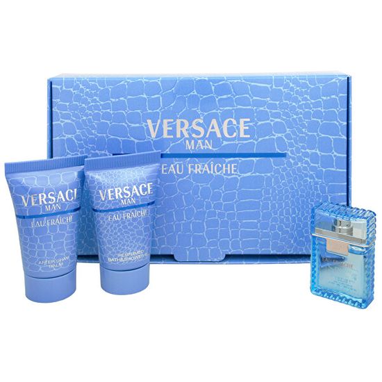 Versace Eau Fraiche Man - EDT 5 ml + sprchový gel 25 ml + balzám po holení 25 ml