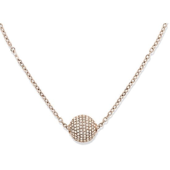 Tommy Hilfiger Bronzový náhrdelník Gulička s kryštálmi TH2700838