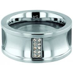 Tommy Hilfiger Luxusné oceľový prsteň s kryštálmi TH2780034 (Obvod 58 mm)