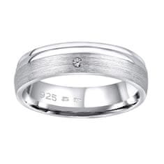 Silvego Snubný strieborný prsteň Amora pre ženy QRALP130W (Obvod 55 mm)