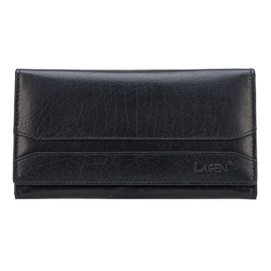 Lagen Dámska kožená peňaženka W-2025 BLK