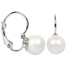 Levien Krásne perlové náušnice Pearl Pearlescent White