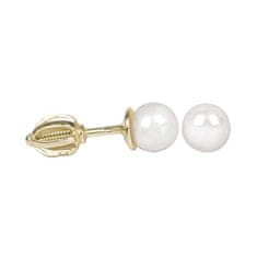 Brilio Zlaté dámske náušnice s perlou 235 001 00403