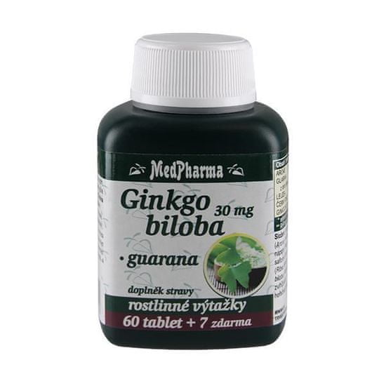 MedPharma Ginkgo biloba 30 mg + guarana 60 tbl. + 7 tbl. ZDARMA